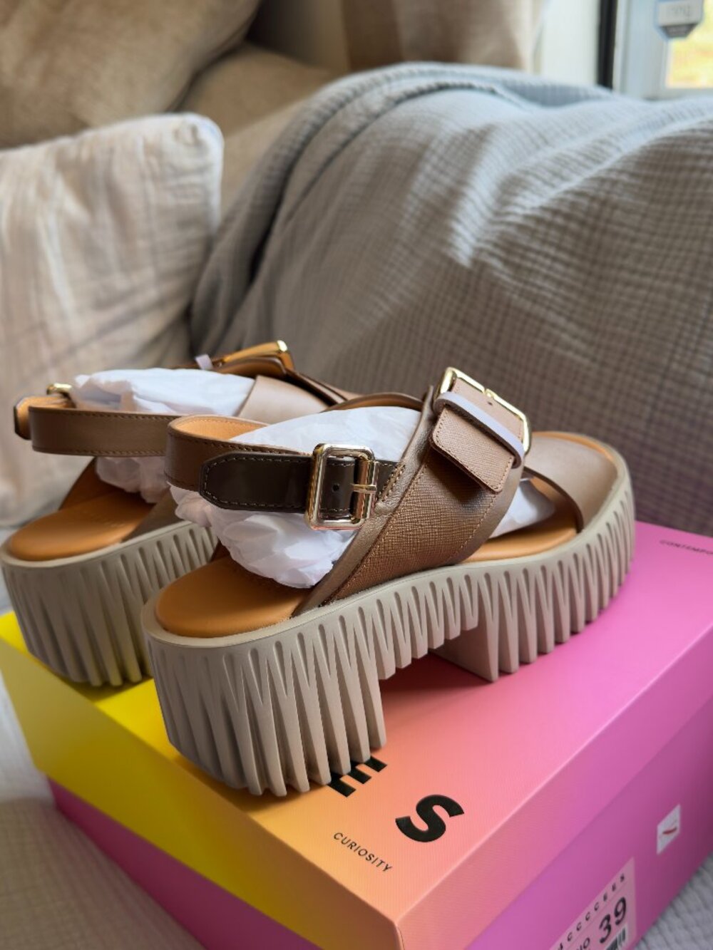 4ccccees Plia Juno Taupe Wedge Sandals